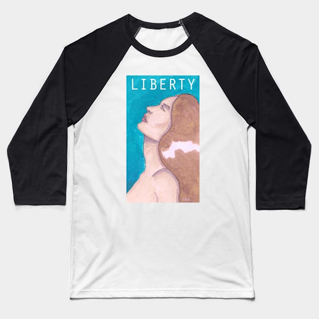 Lady Liberty Baseball T-Shirt by Haroldrod